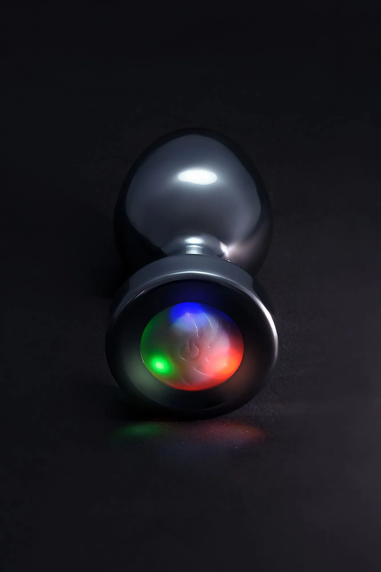 анальная втулка metal by toyfa со светодиодами, металл, серебряная, 8,8 см, ø 3,4 см, 105 г в Новом Уренгое