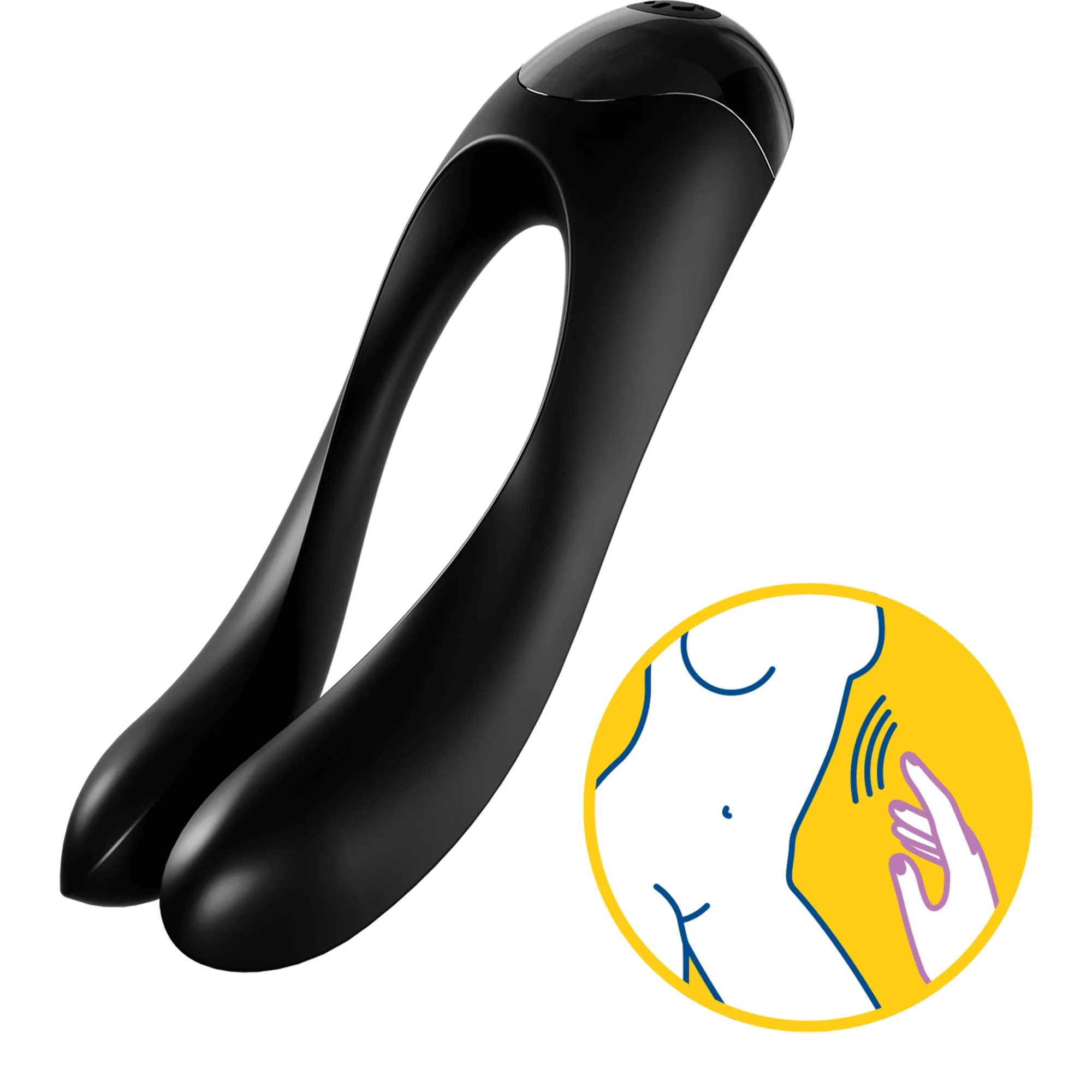 универсальный пальчиковый вибратор satisfyer candy cane black 004136sa в Новом Уренгое