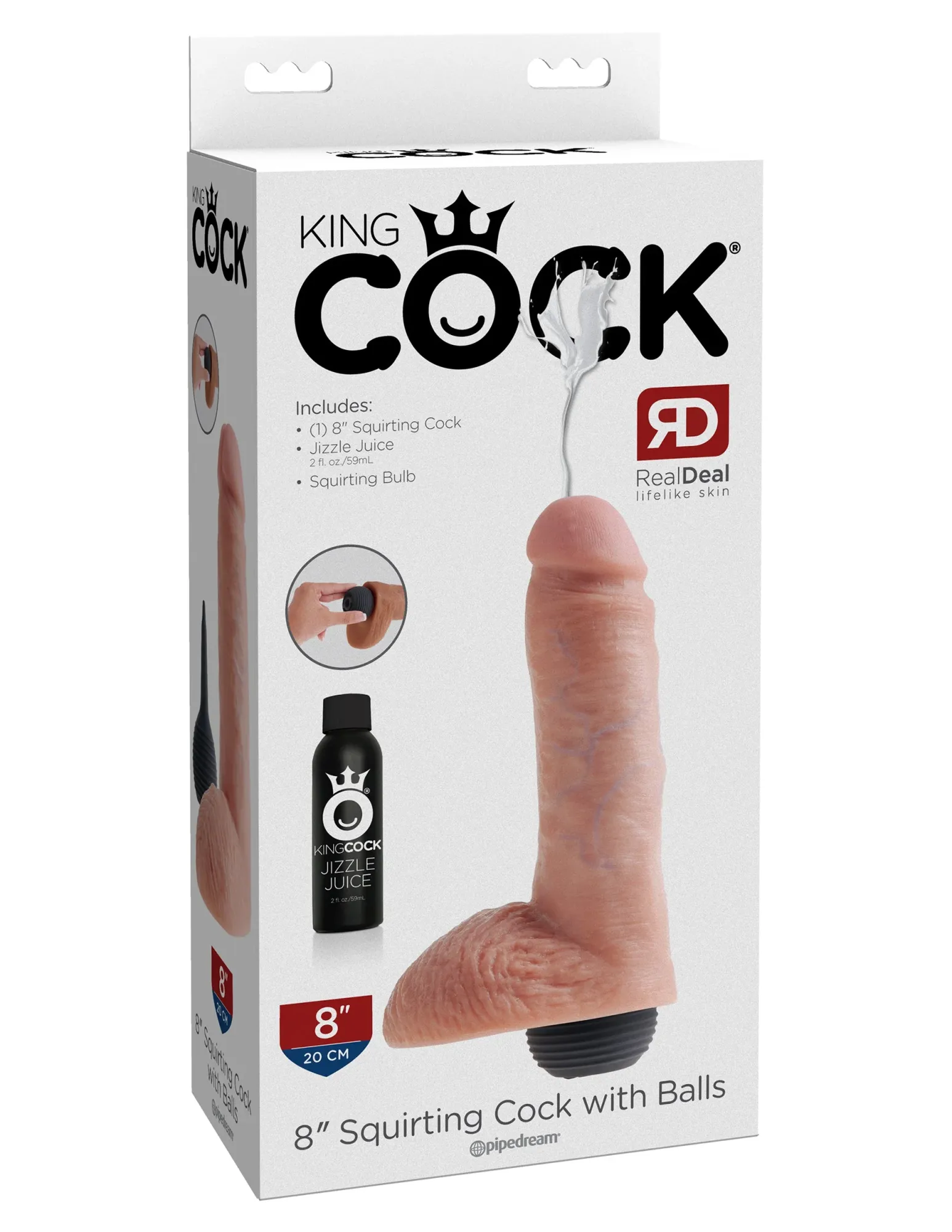 фаллоимитатор с имитацией семяизвержения king cock 8" squirting pipedream 560221pd в Новом Уренгое