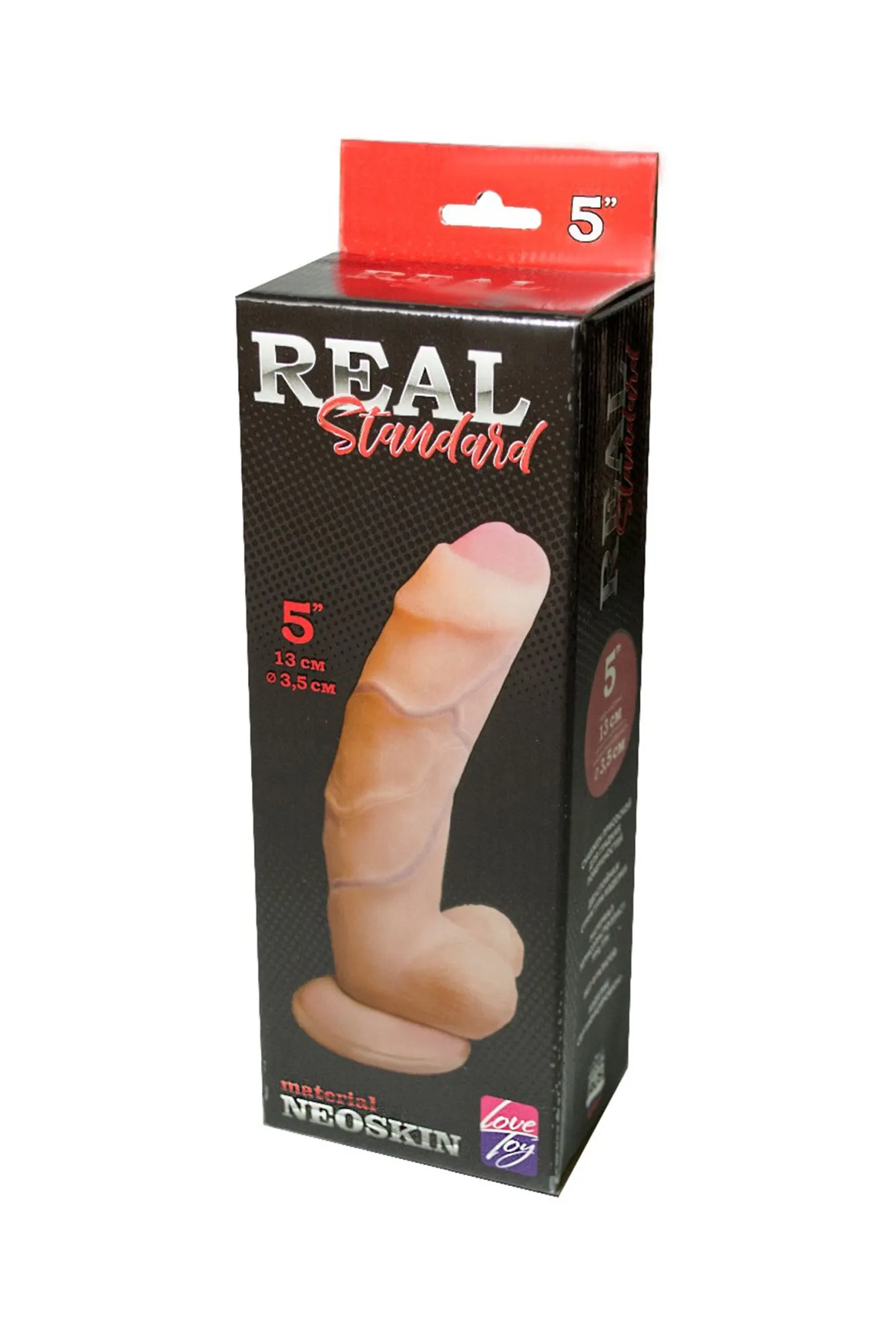 фаллоимитатор неоскин на присоске real standard  lovetoy, tpr, телесный, 18 см в Новом Уренгое