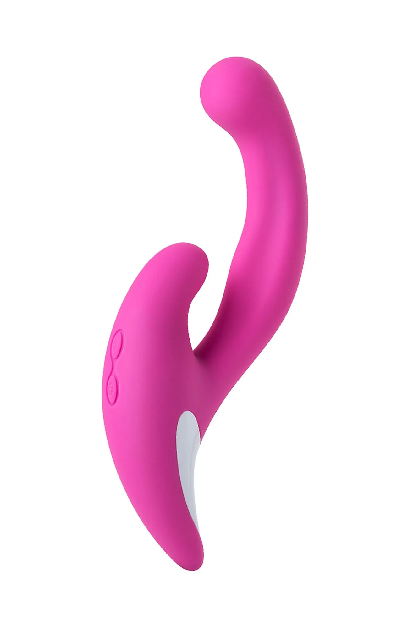 эргономичный вибратор для двойной стимуляции jos javi, силикон, розовый, 22 см в Новом Уренгое