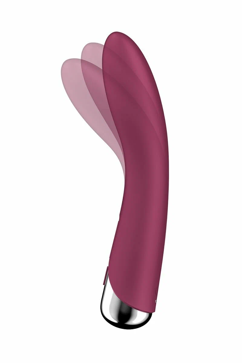 вибратор для точки g  с ротацией satisfyer spinning vibe 1, силикон, бордовый, 17,8 см в Новом Уренгое
