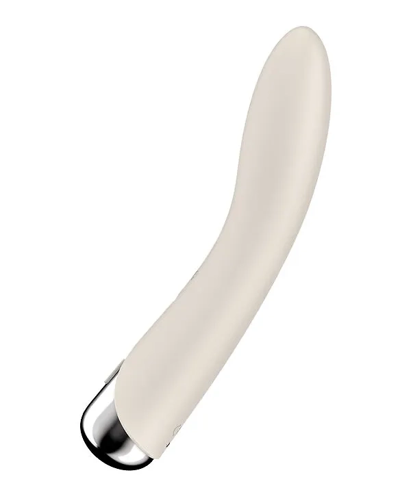 вибратор для точки g  с ротацией satisfyer spinning vibe 1, силикон, бежевый, 17,8 см в Новом Уренгое