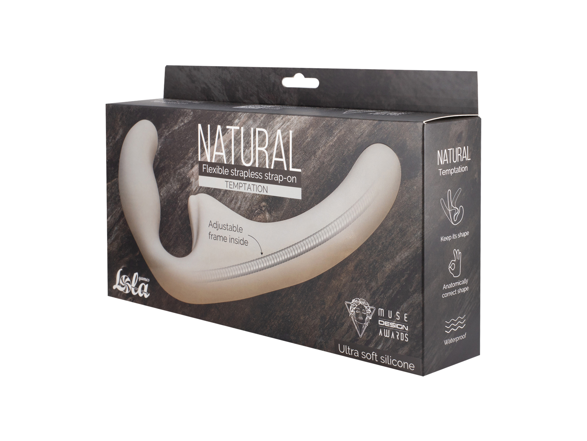 гнущийся безремневой страпон natural temptation biege 5011-01lola в Новом Уренгое