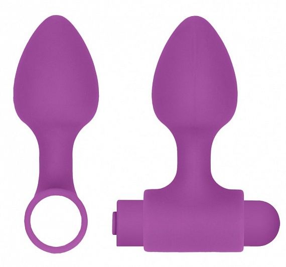 набор анальных стимуляторов shots media usb-rechargeable anal set, фиолетовый в Новом Уренгое