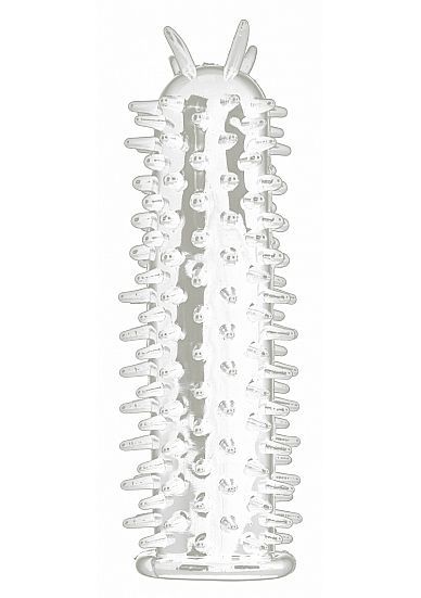 Насадка Shots Media Spiky Penis Extension, прозрачная