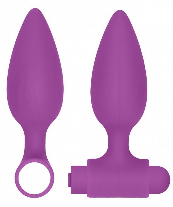 набор анальных стимуляторов shots media usb-rechargeable anal set, фиолетовый в Новом Уренгое