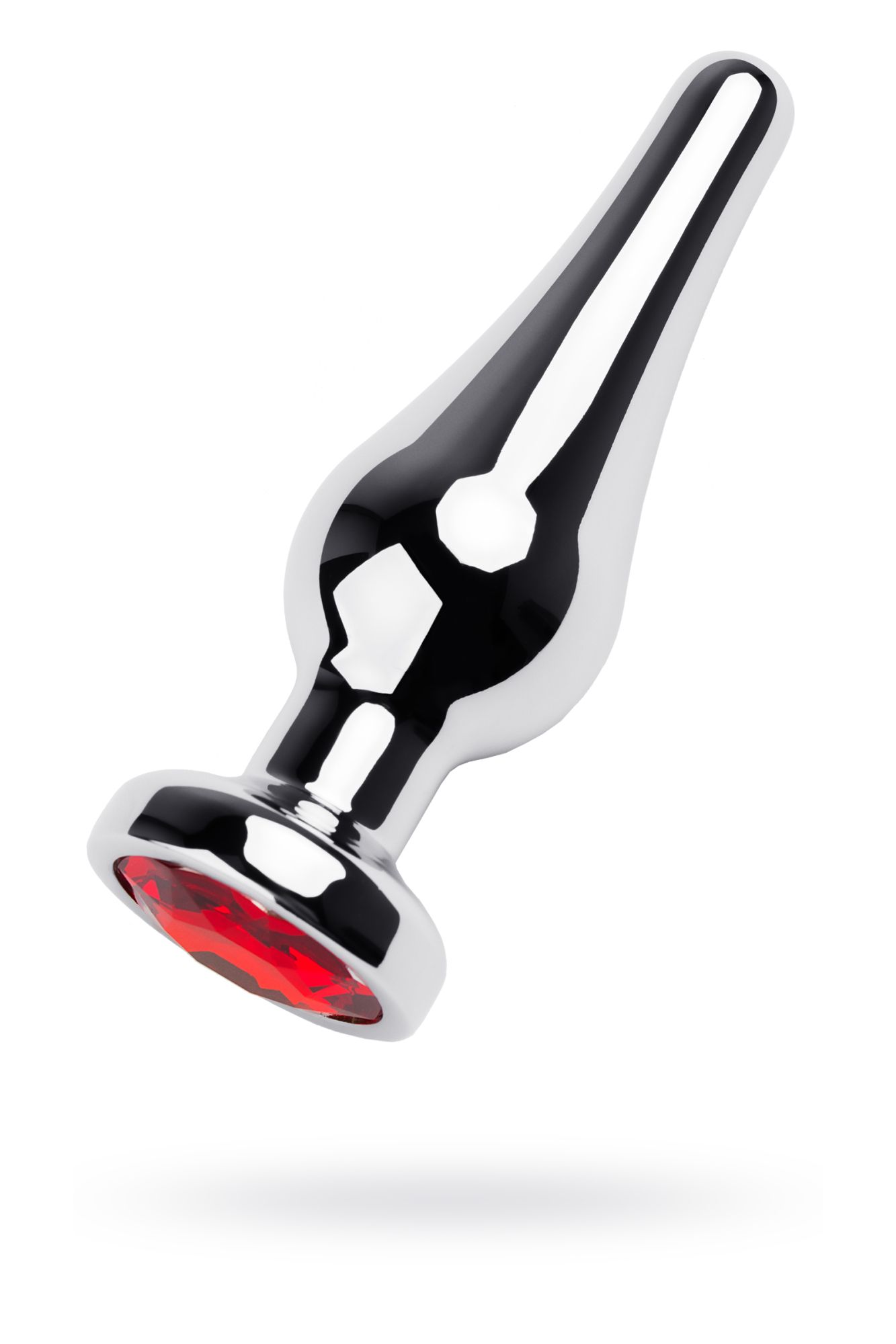 Анальная втулка Metal by TOYFA в виде стрелы, с красным кристаллом