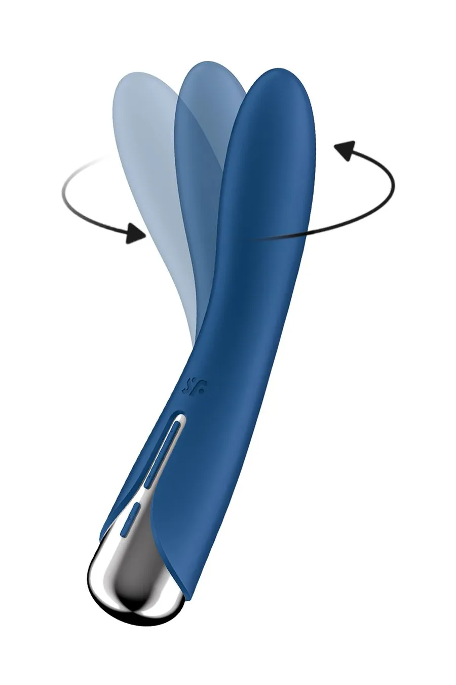 вибратор для точки g с ротацией satisfyer spinning vibe 1, силикон, синий, 17,8 см в Новом Уренгое