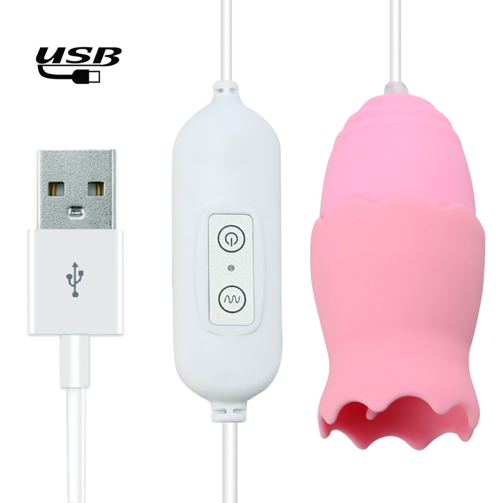 виброяйца с насадкой для сосков и клитора, 12 режимов, usb, силикон, розовый в Новом Уренгое
