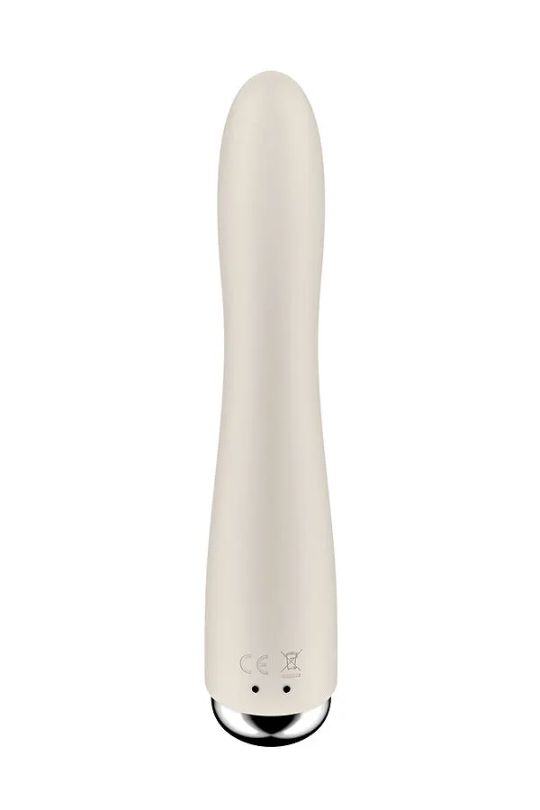 вибратор для точки g  с ротацией satisfyer spinning vibe 1, силикон, бежевый, 17,8 см в Новом Уренгое