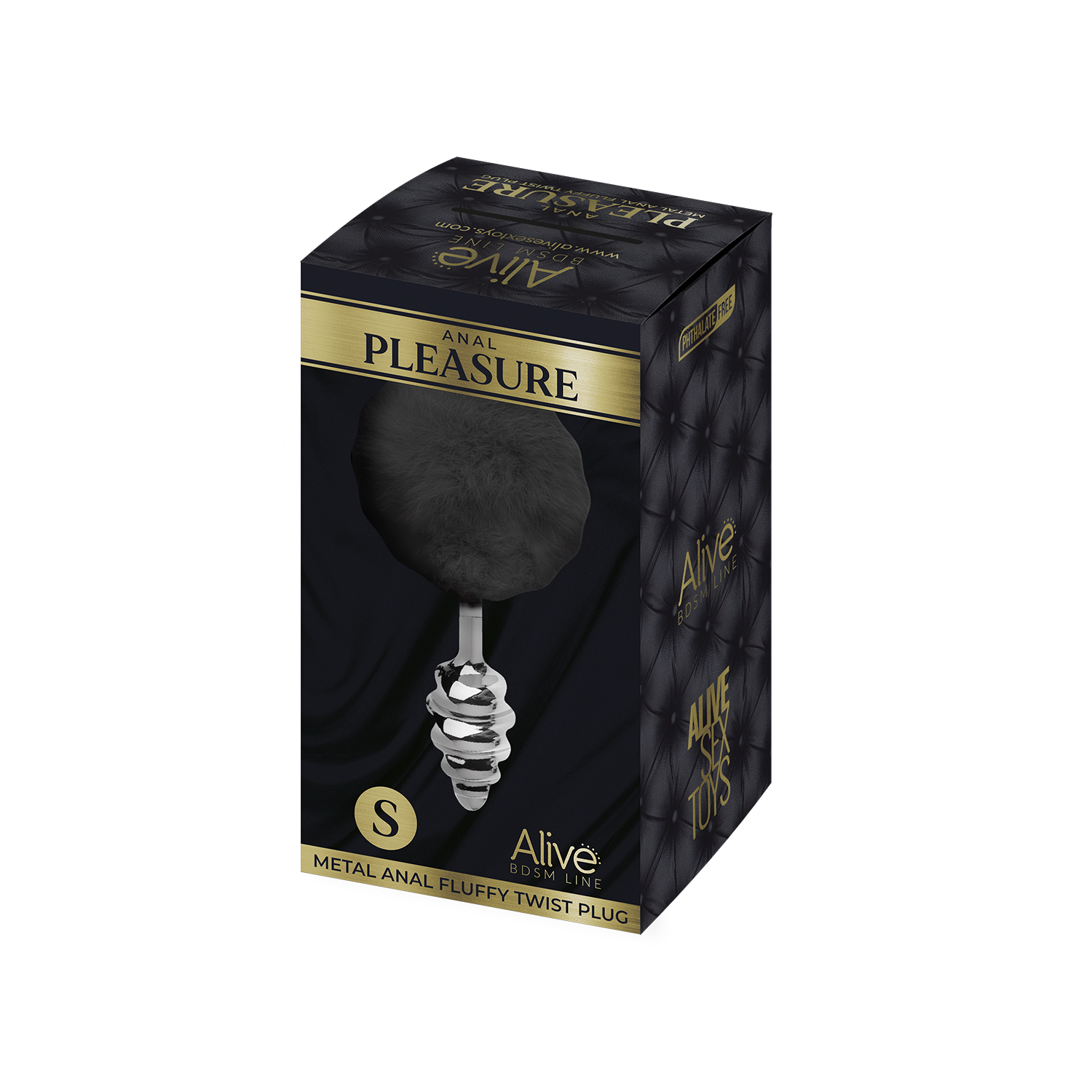 анальная пробка metal anal fluffly twist plug s black 70391al в Новом Уренгое