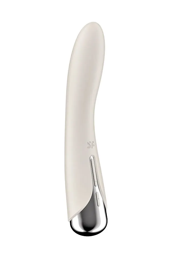 вибратор для точки g  с ротацией satisfyer spinning vibe 1, силикон, бежевый, 17,8 см в Новом Уренгое