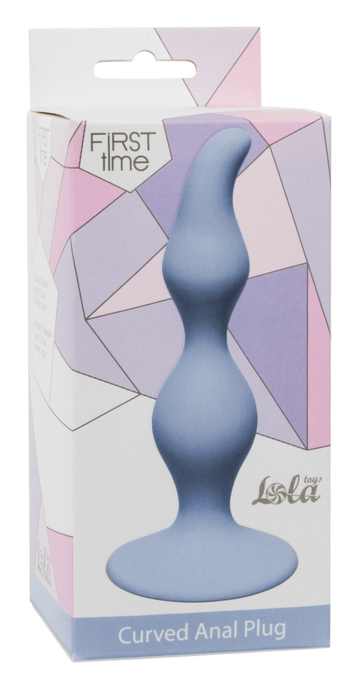 анальная пробка curved anal plug blue 4105-02lola в Новом Уренгое