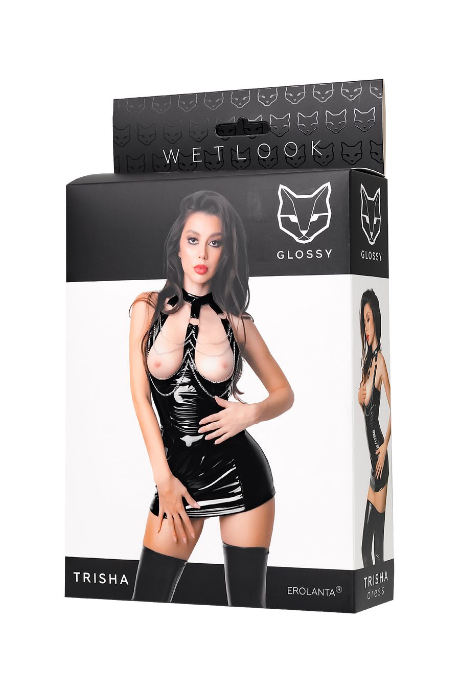 Эротическое платье glossy trisha из материала wetlook, l  в Новом Уренгое