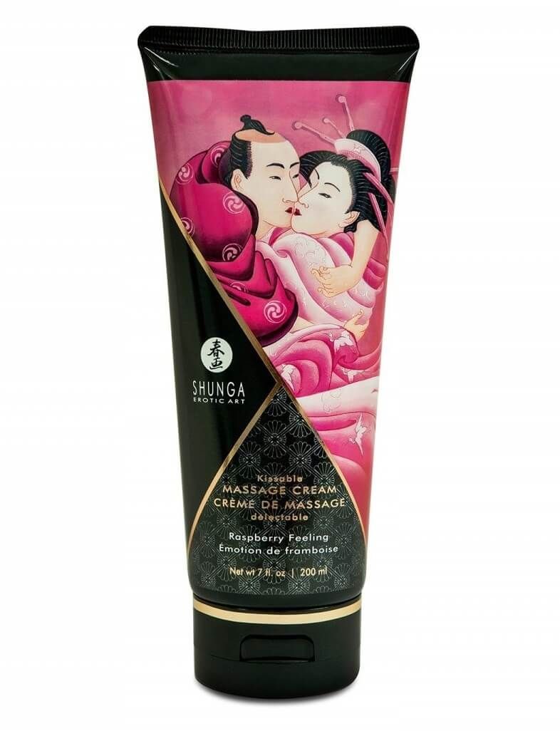 крем массажный съедобный shunga raspberry feeling, 200 мл в Новом Уренгое