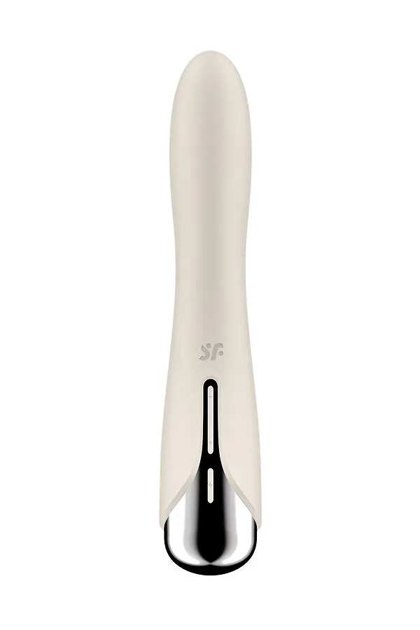 вибратор для точки g  с ротацией satisfyer spinning vibe 1, силикон, бежевый, 17,8 см в Новом Уренгое