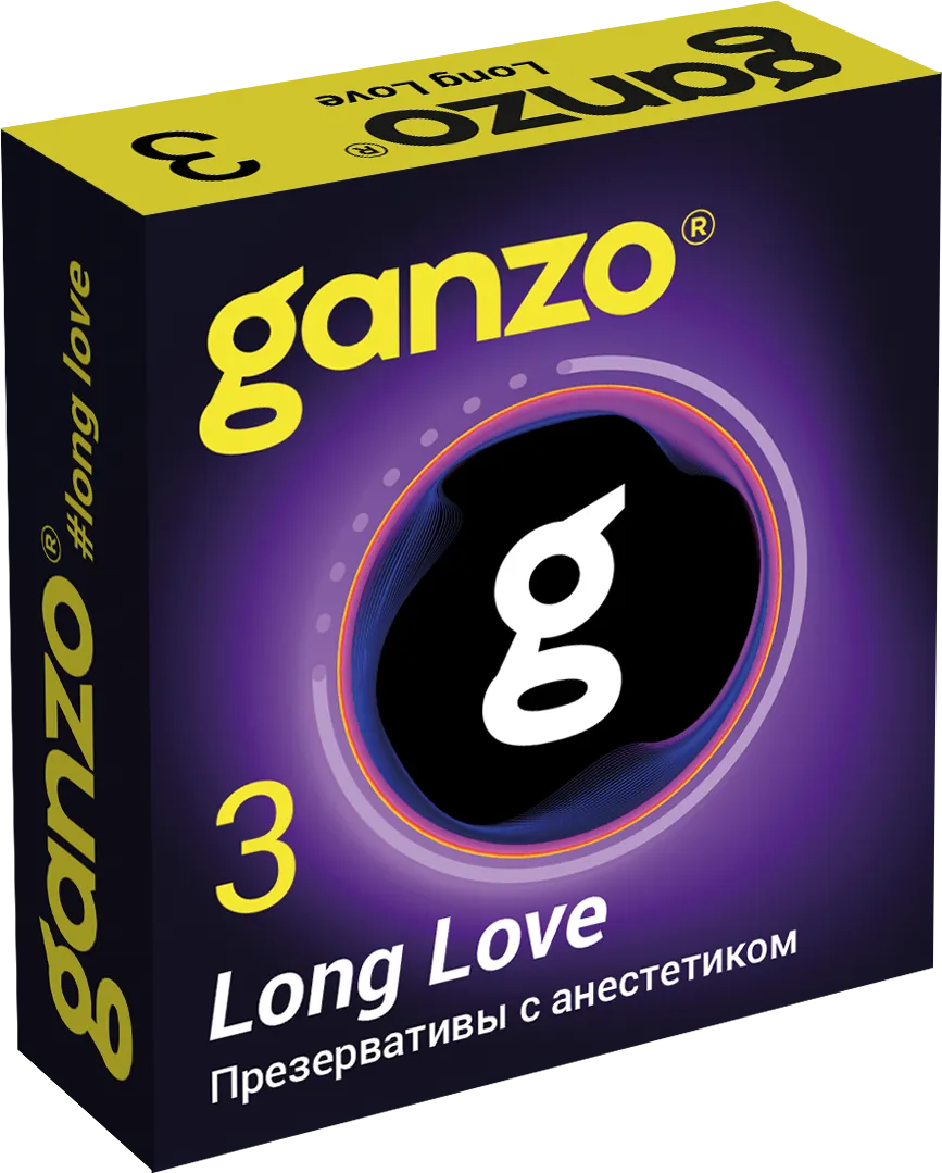 Презервативы презервативы с анестетиком ganzo long love, 3 шт в Новом Уренгое