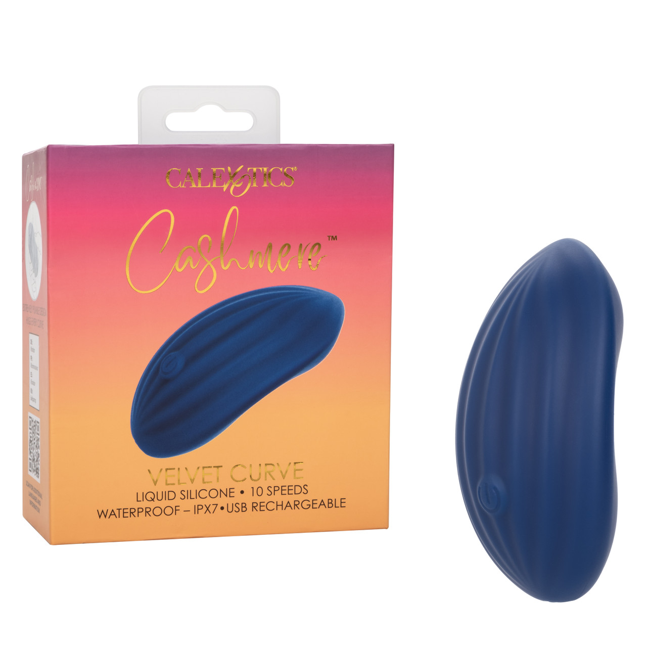 Ультрамягкий универсальный вибромассажер CASHMERE VELVET CURVE из жидкого силикона