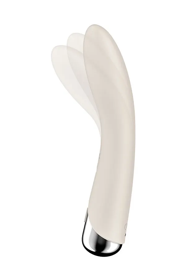 вибратор для точки g  с ротацией satisfyer spinning vibe 1, силикон, бежевый, 17,8 см в Новом Уренгое