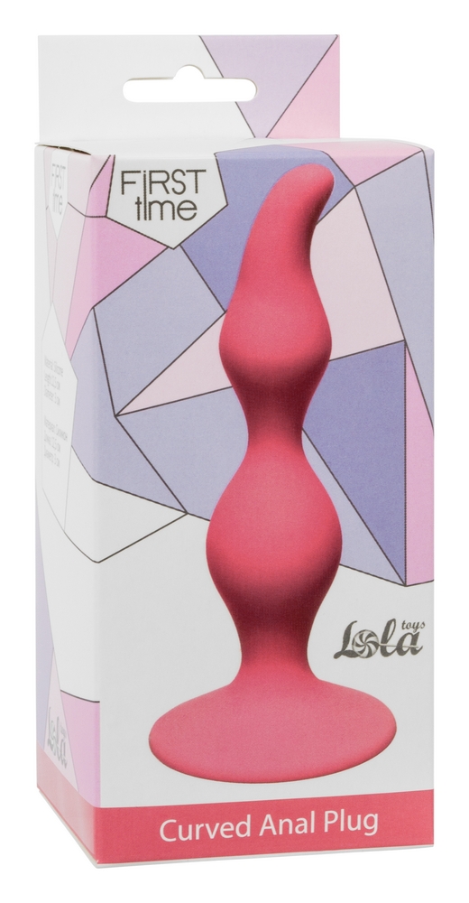 анальная пробка curved anal plug pink 4105-01lola в Новом Уренгое