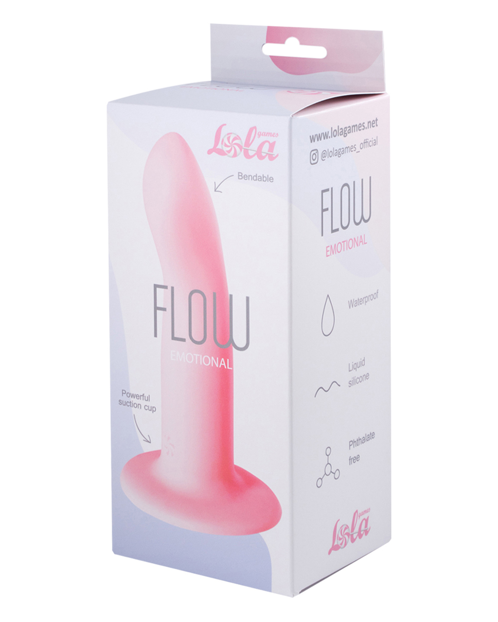 нереалистичный дилдо flow emotional pink 2040-02lola в Новом Уренгое