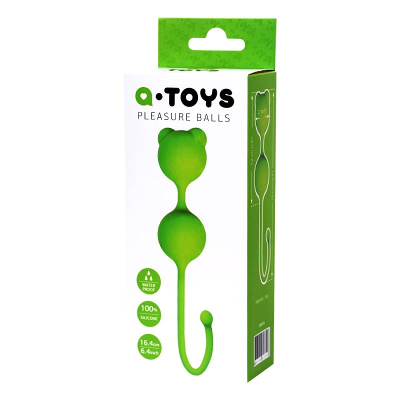 вагинальные шарики a-toys by toyfa meeko, силикон, зеленый d 2,7 см, шт в Новом Уренгое