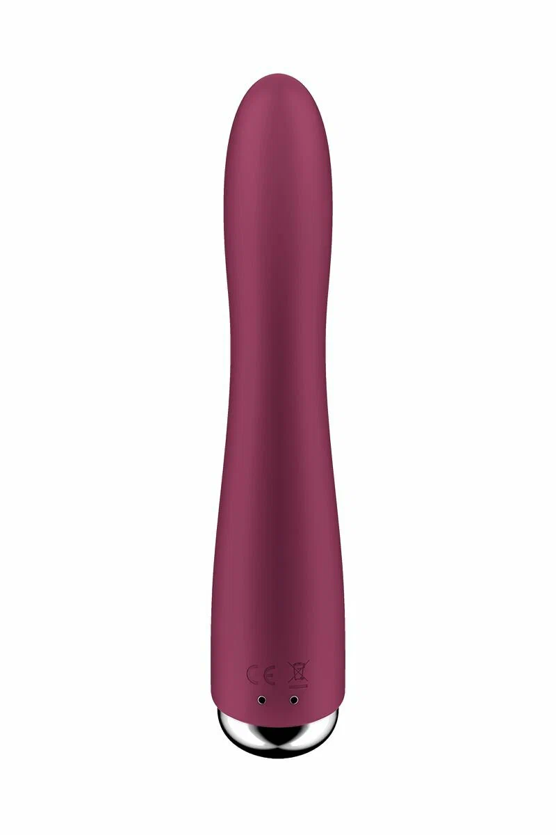 вибратор для точки g  с ротацией satisfyer spinning vibe 1, силикон, бордовый, 17,8 см в Новом Уренгое