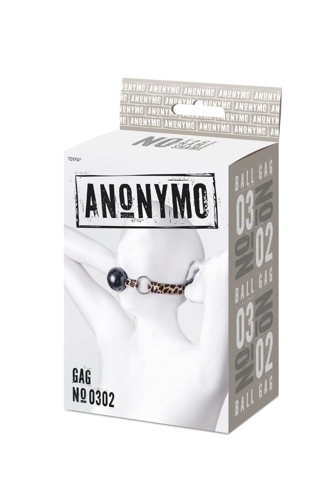 кляп anonymo #0302, abs пластик, черный, 64 см в Новом Уренгое