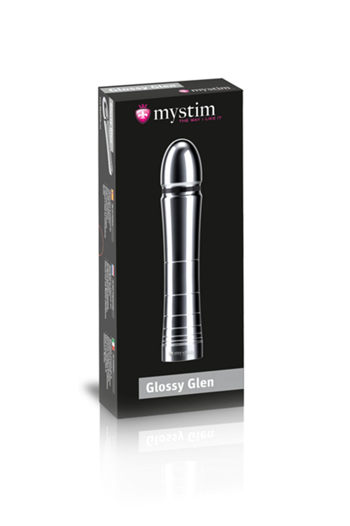 фаллоимитатор mystim glossy glen, электростимуляция, хирургическая сталь, серебряный, 14 см в Новом Уренгое
