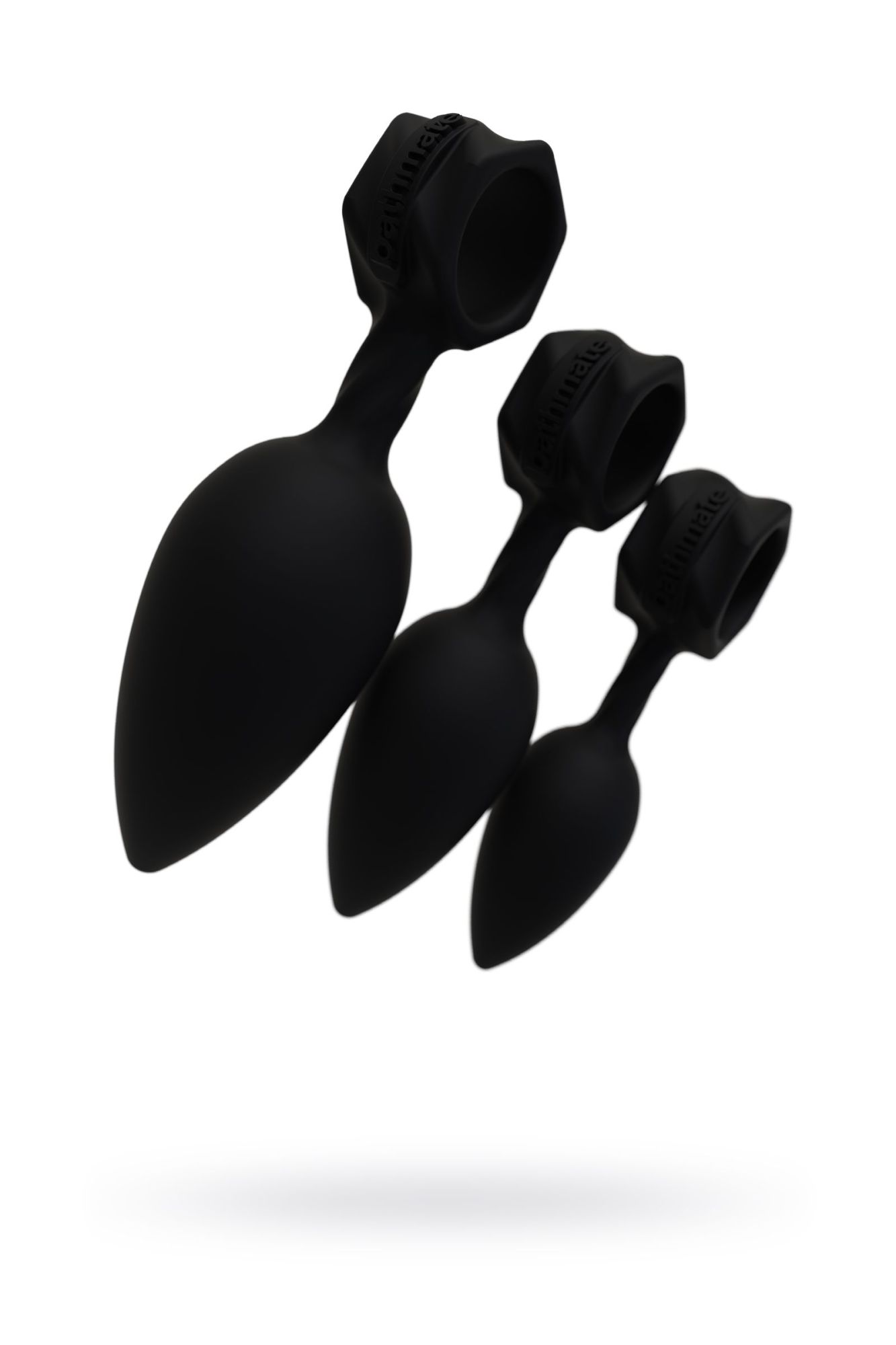 набор анальных плагов bathmate anal training plugs, силикон, чёрный в Новом Уренгое