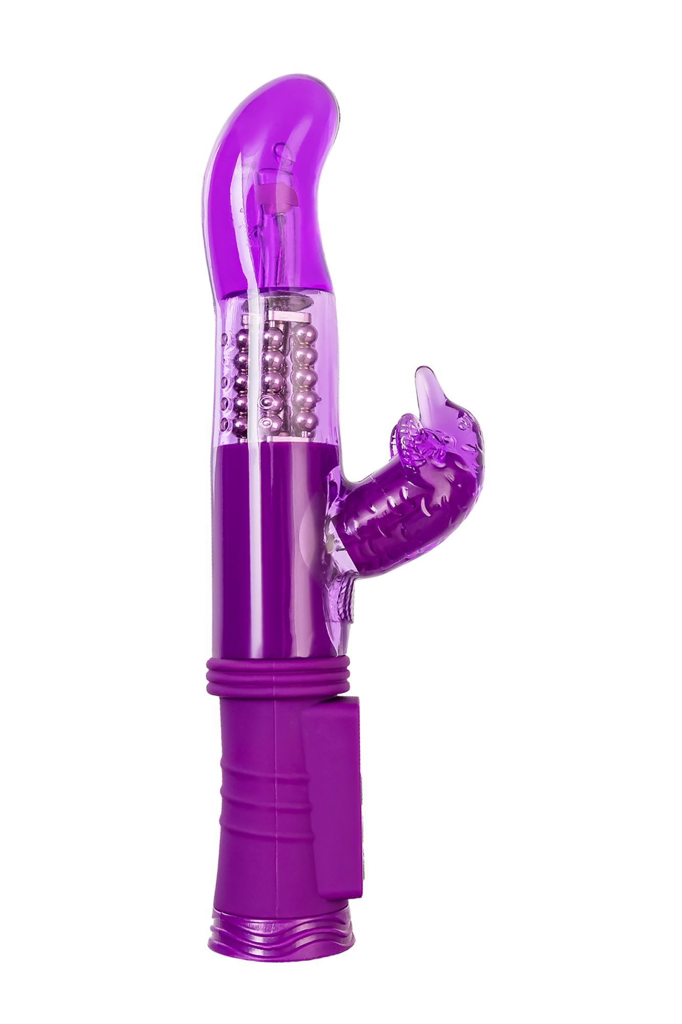 вибратор с клиторальным стимулятором toyfa a-toys, tpr, фиолетовый, 22,5 см в Новом Уренгое