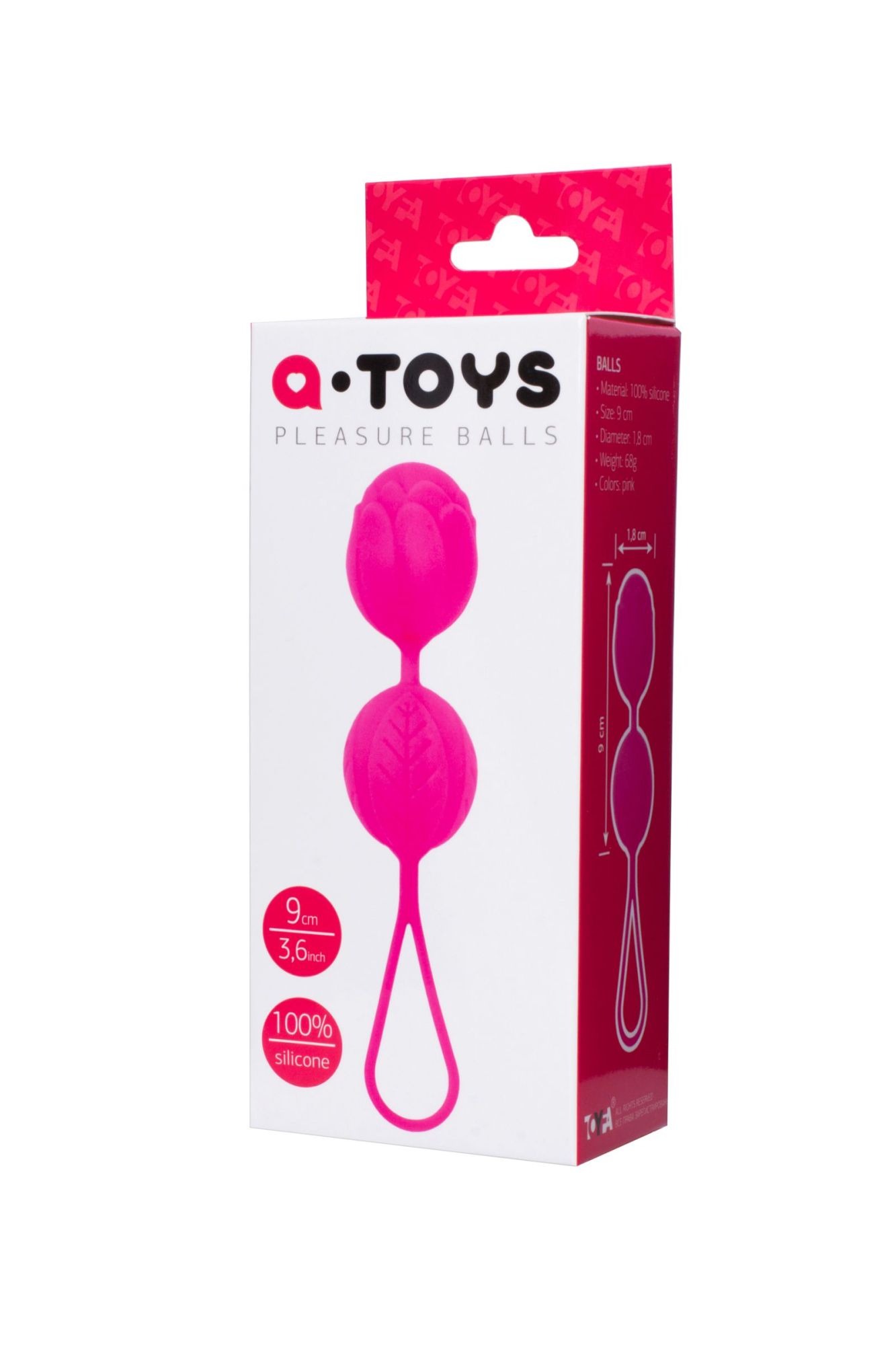 вагинальные шарики toyfa  a-toys flov, силикон, розовый, 15  см в Новом Уренгое