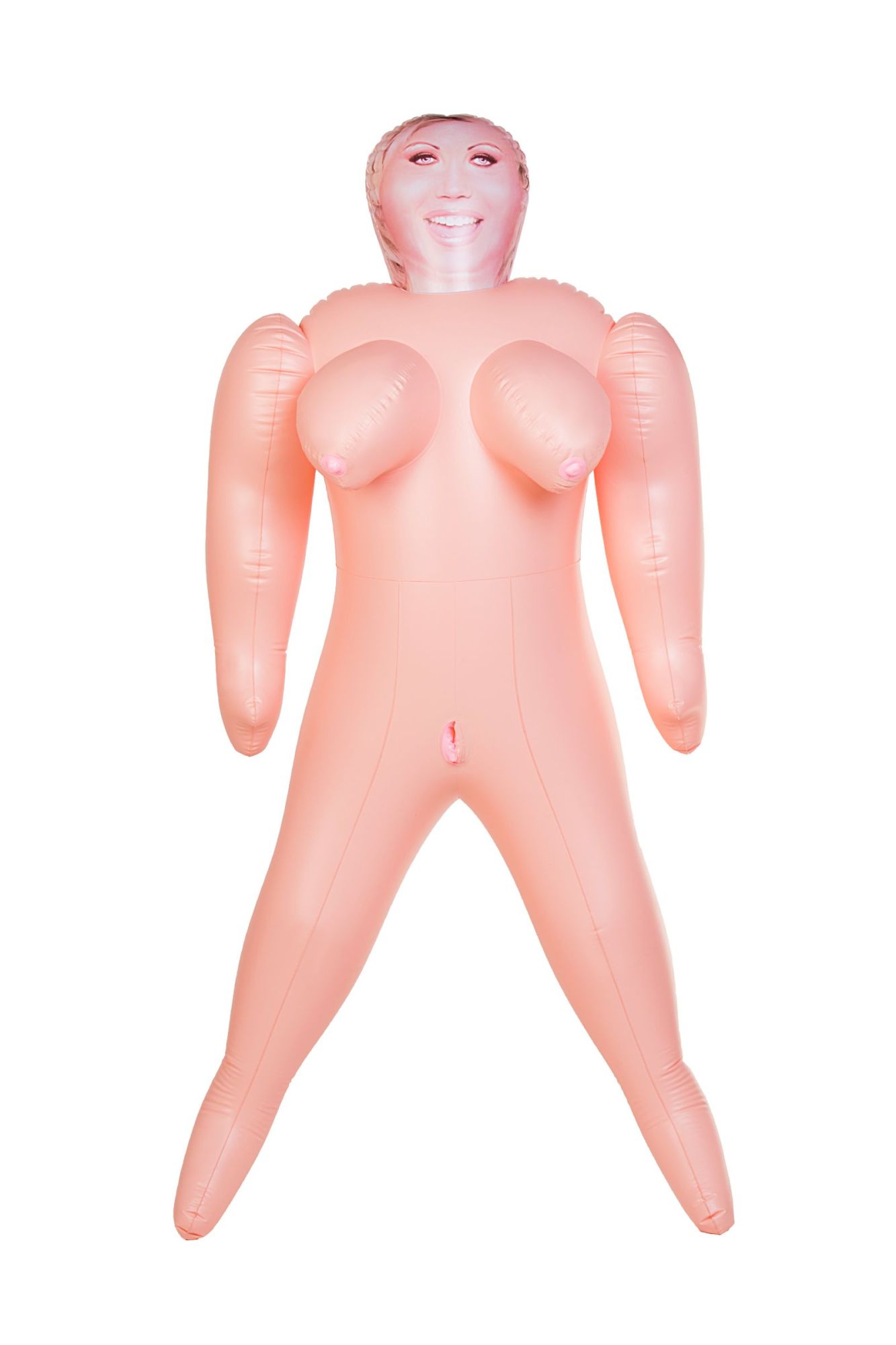 кукла надувная dolls-x by toyfa isabella, толстушка, с двумя отверстиями, блондинка, 160 см в Новом Уренгое