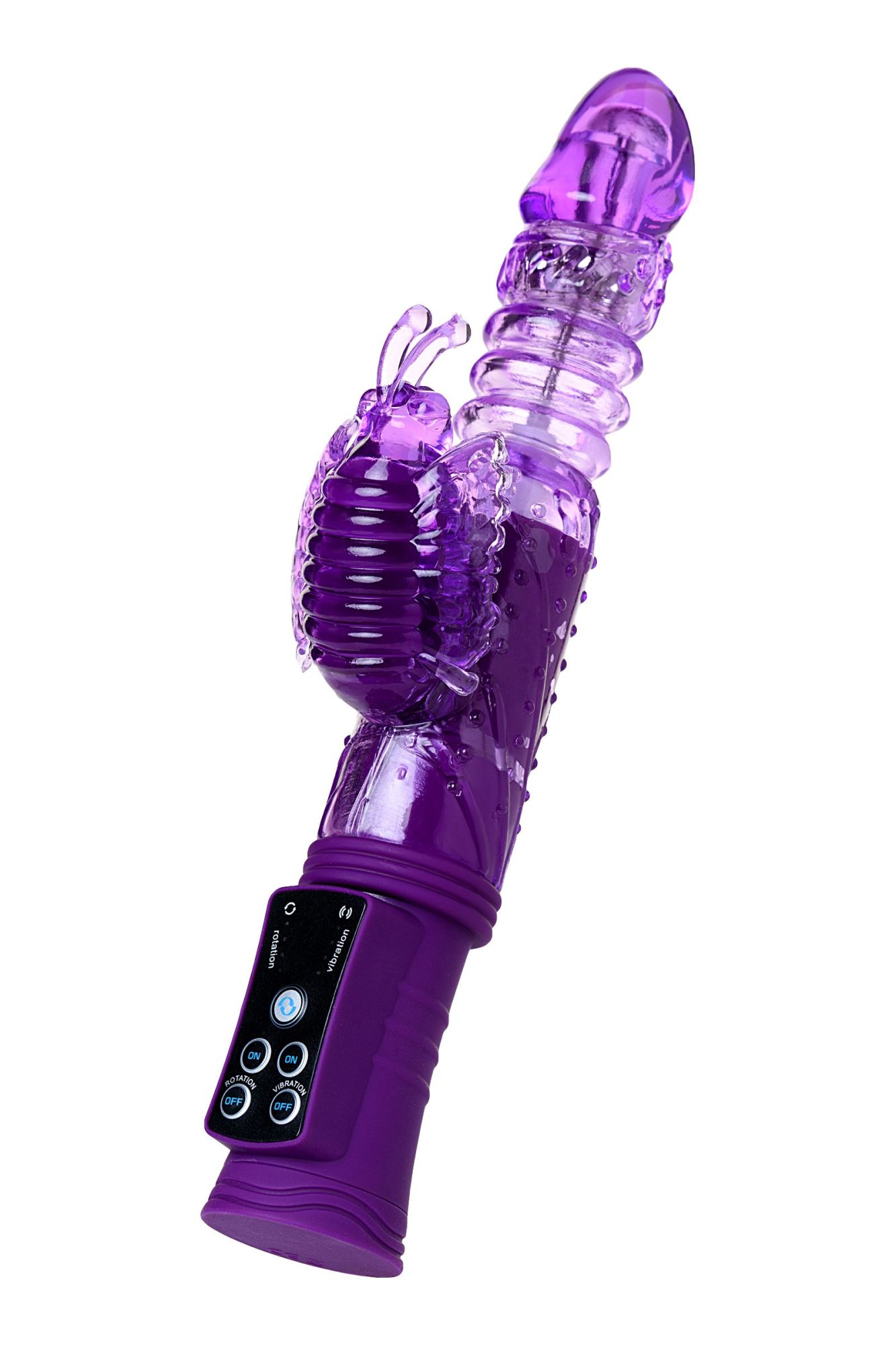 вибратор с клиторальным стимулятором toyfa a-toys high-tech fantasy, tpr, фиолетовый, 23 см в Новом Уренгое