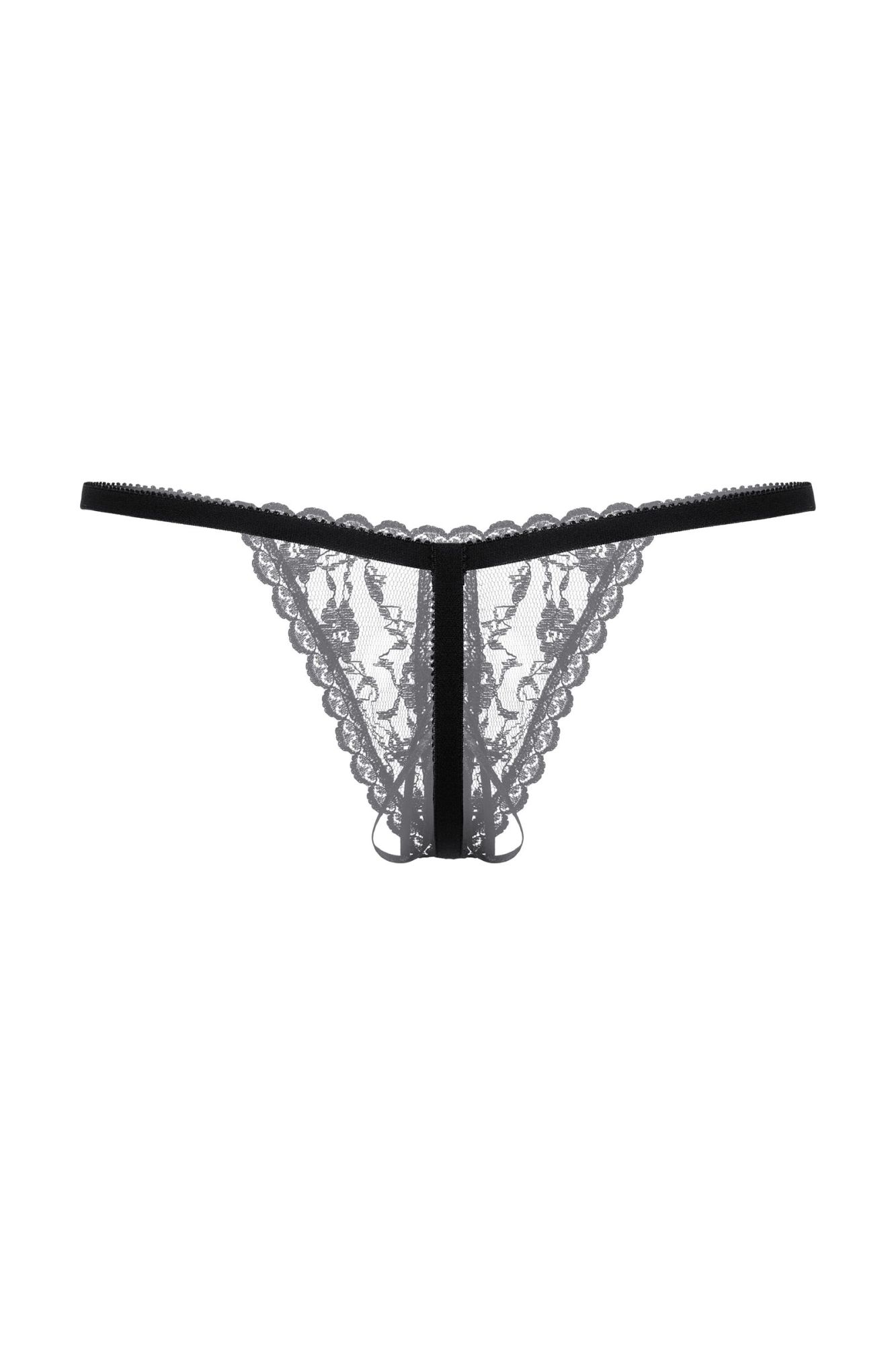 Эротическое стринги кружевные открытые softline collection, черный, s/l в Новом Уренгое