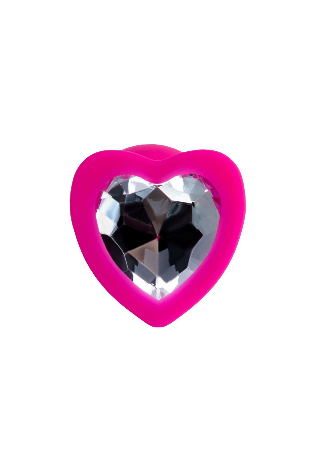 анальная втулка todo by toyfa diamond heart, силикон, розовая, 7 см, ø 2 см, 18 г в Новом Уренгое