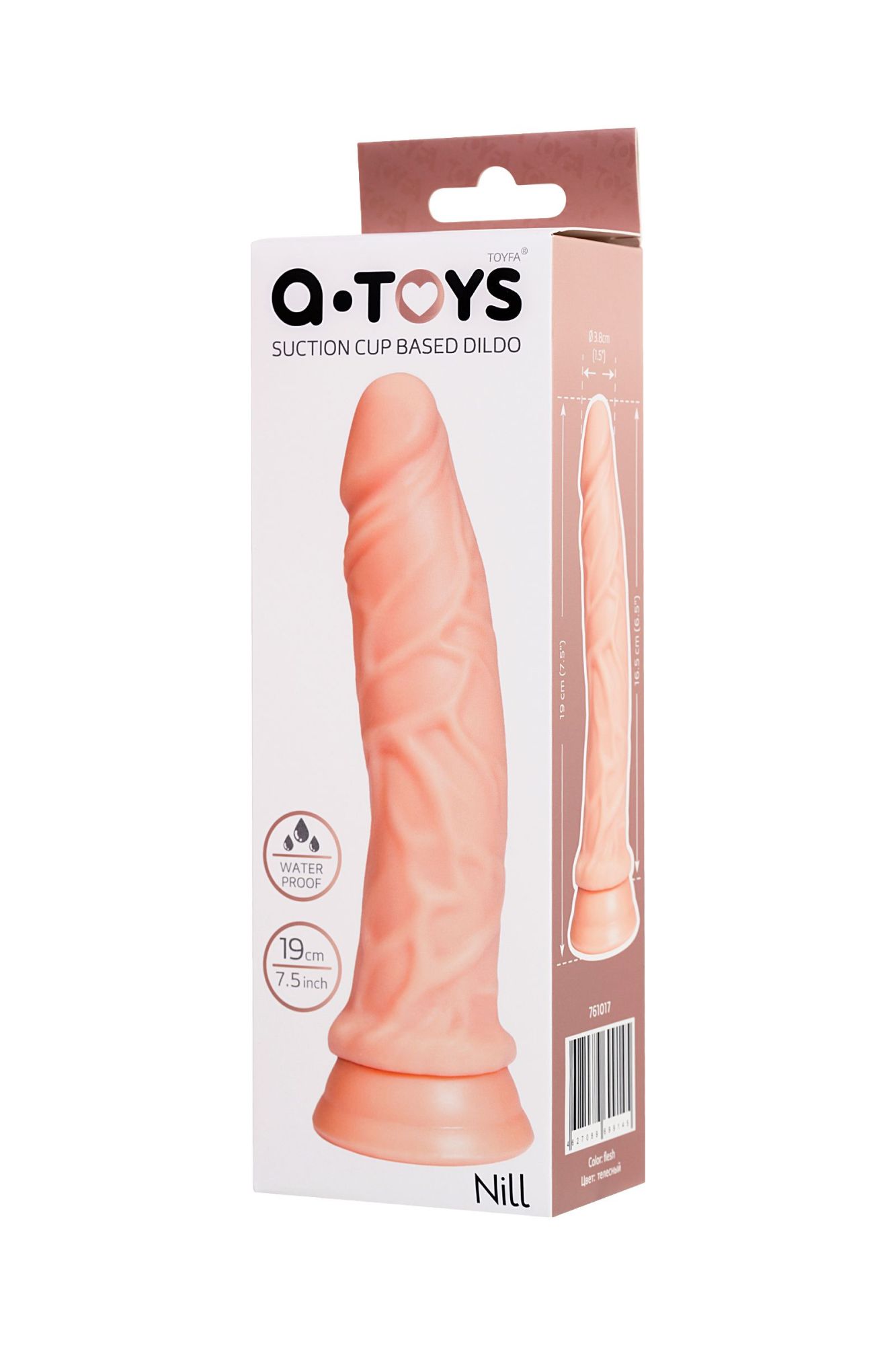 реалистичный фаллоимитатор toyfa  a-toys nill, tpe, телесный, 19 см в Новом Уренгое