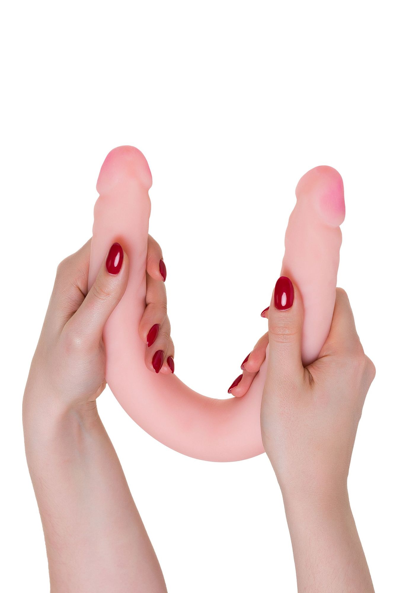 двусторонний фаллоимитатор lovetoy lesbi touch, телесный, 43 см в Новом Уренгое