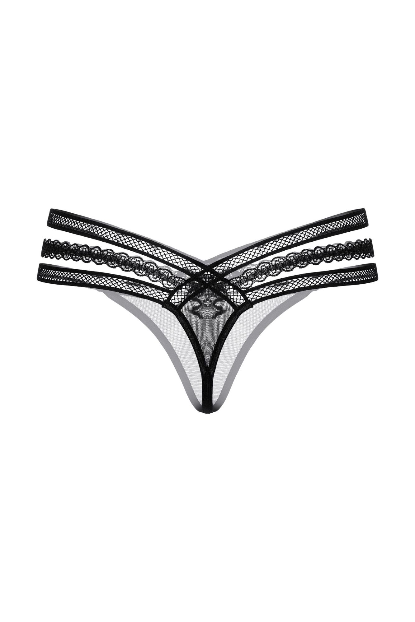 Эротическое стринги с ажурной резинкой softline collection, черный, m/l в Новом Уренгое
