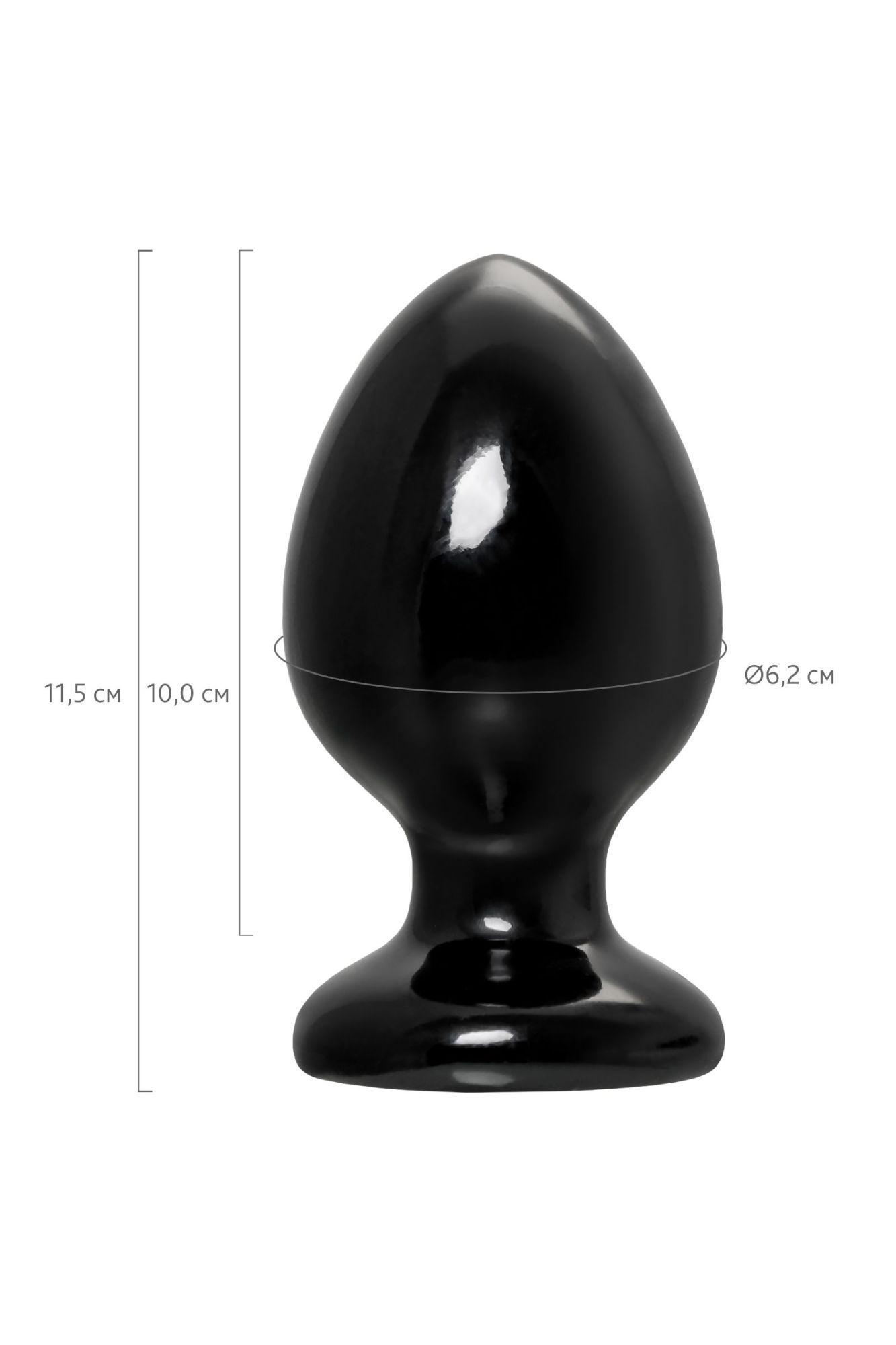 анальная втулка toyfa popo pleasure cetus α, pvc, черная, 11,5 см, ø 6,2 см в Новом Уренгое