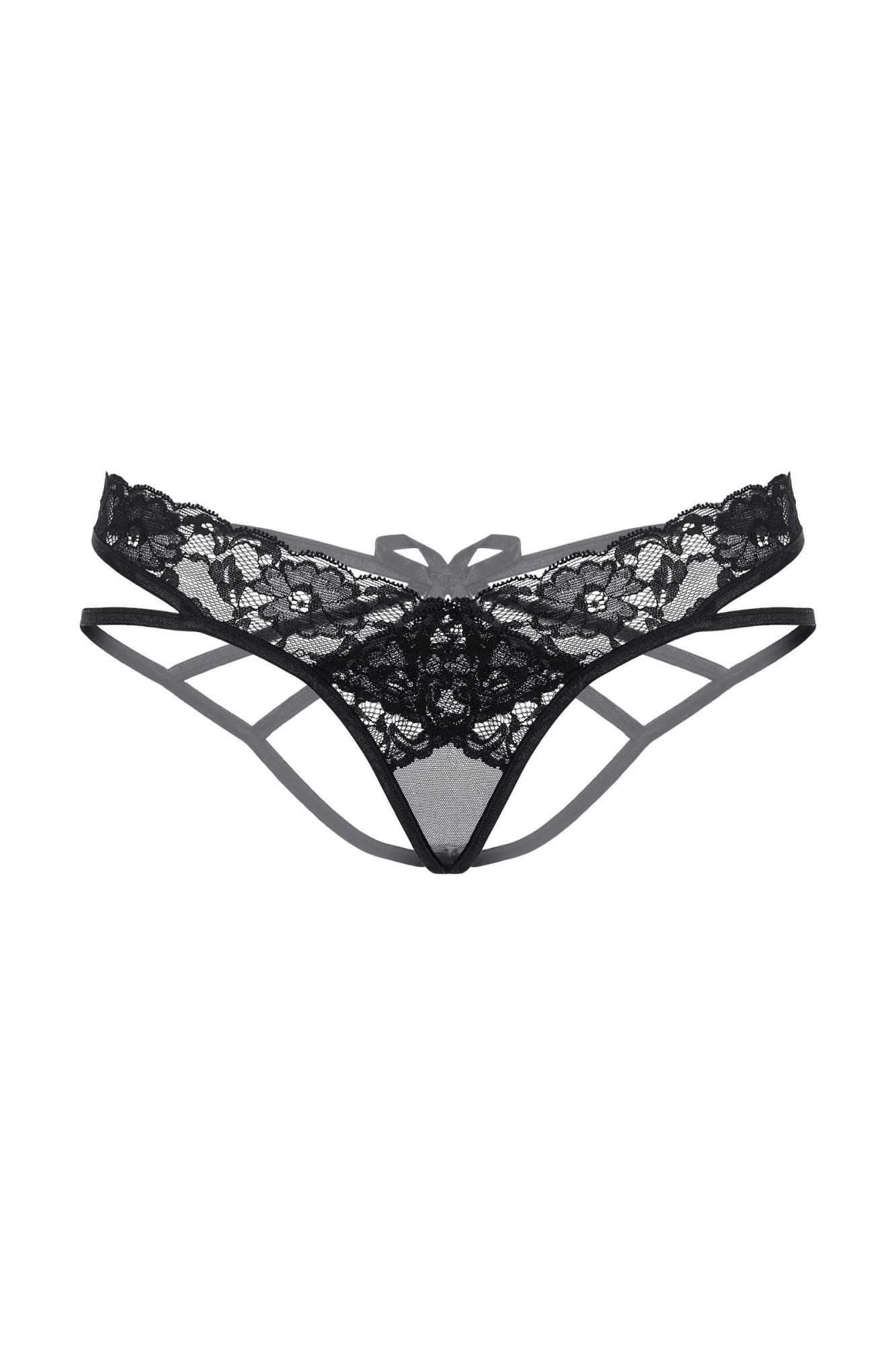 Эротическое стринги с двойным доступом softline collection, черный, m/l в Новом Уренгое