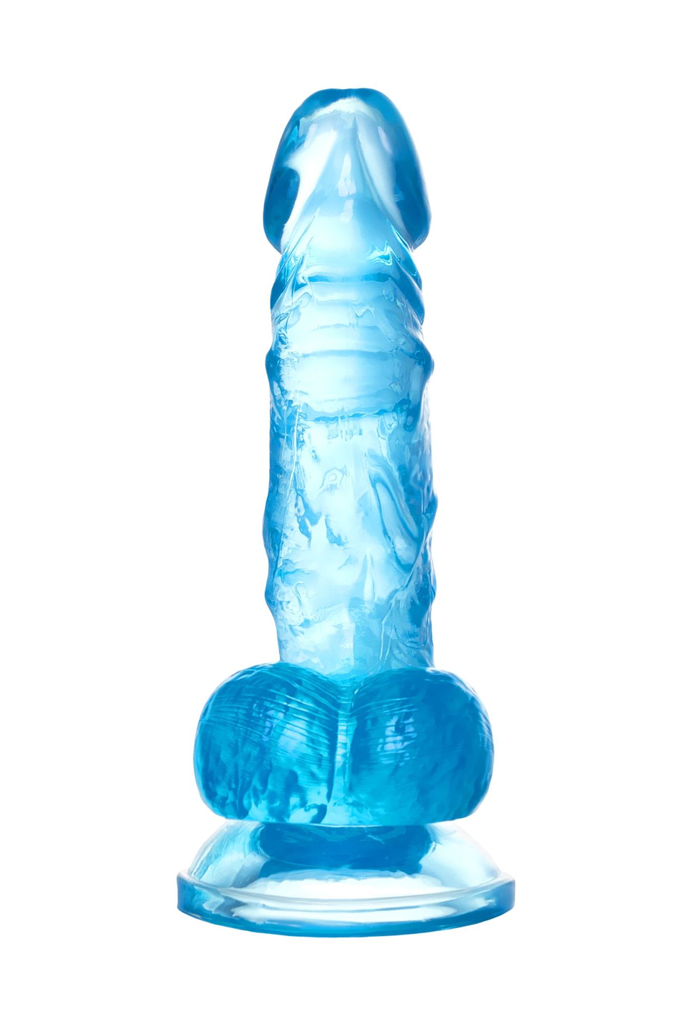 реалистичный фаллоимитатор a-toys by toyfa indy, tpe, голубой, 15,8 см в Новом Уренгое
