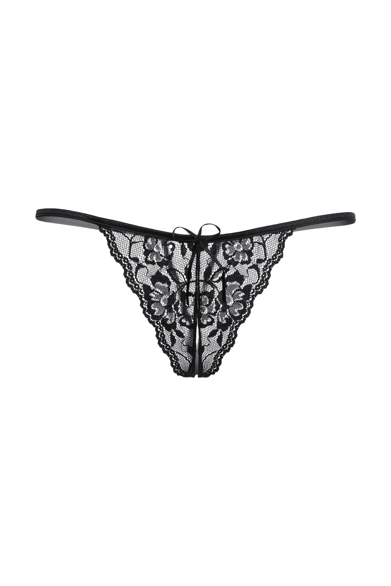 Эротическое стринги открытые кружевные softline collection, черный, s/l в Новом Уренгое