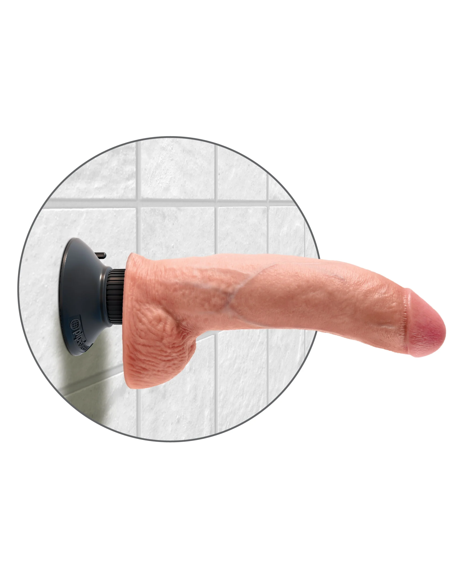 вибратор king cock 9" vibrating cock with balls - flesh pipedream 540921pd в Новом Уренгое