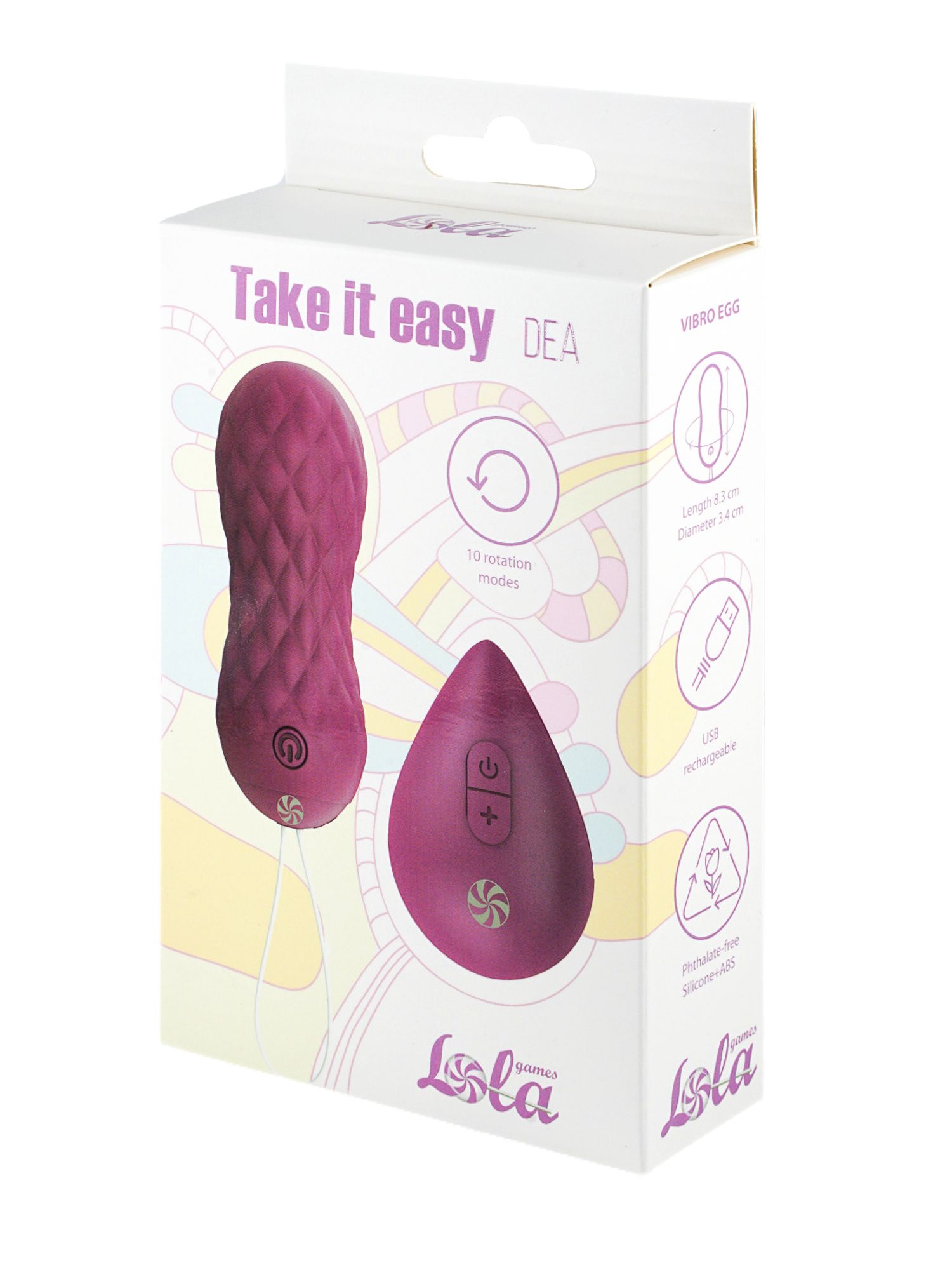 вращающиеся виброшарики на пульте take it easy dea purple 9021-06lola в Новом Уренгое