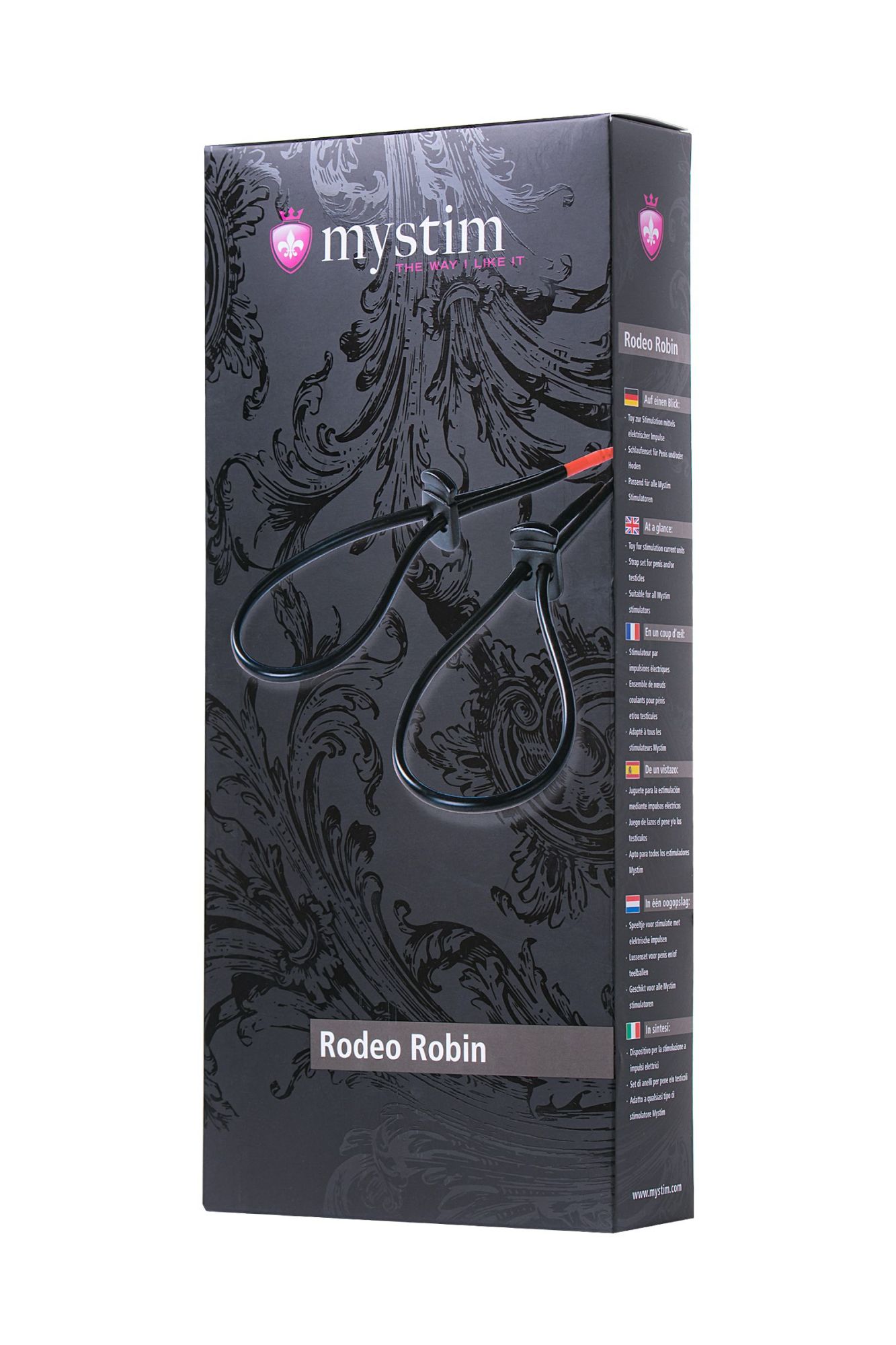 лассо для пениса mystim rodeo robin, электростимуляция, силикон, черный, 42см в Новом Уренгое