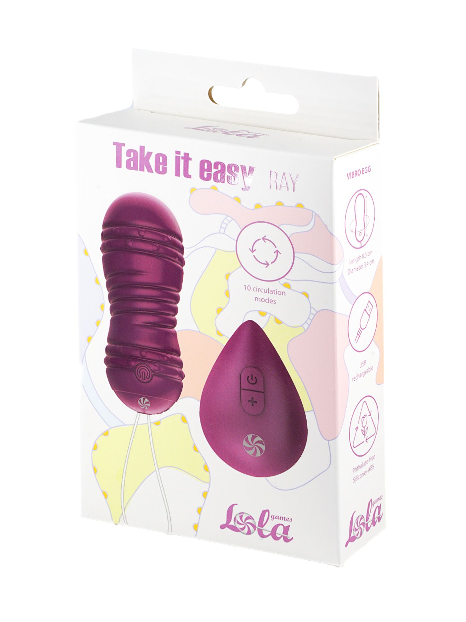 виброшарики с циркуляцией на пульте управления take it easy ray purple 9021-11lola в Новом Уренгое