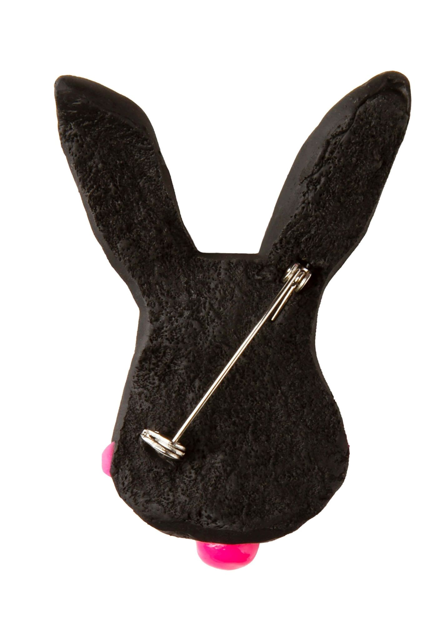 брошь черный кролик с розовым кляпом на булавке в Новом Уренгое