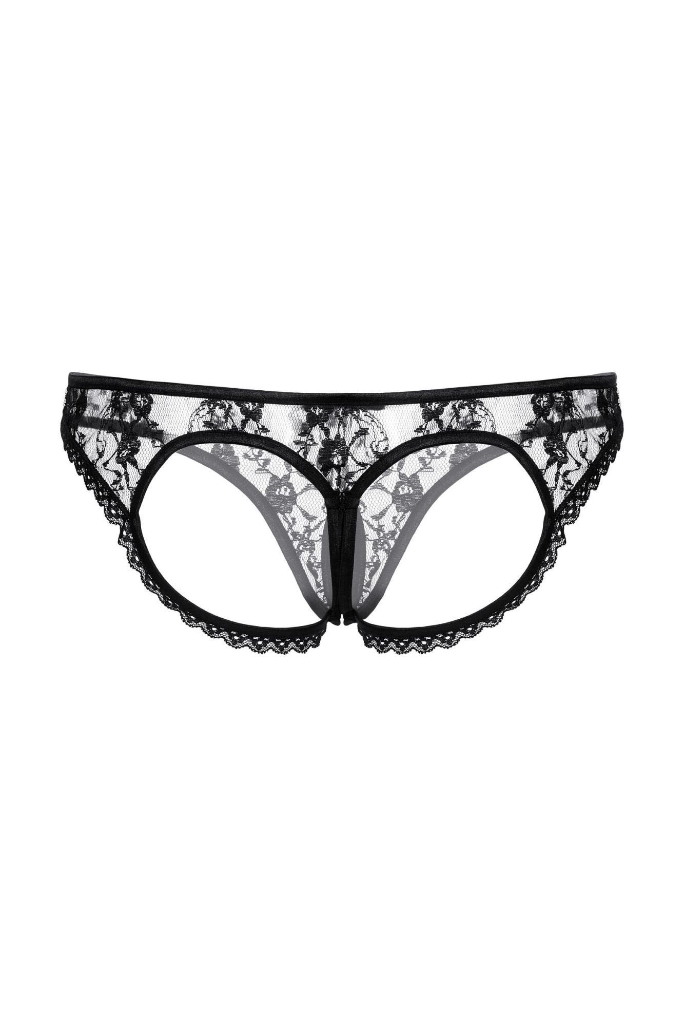 Эротическое трусики с открытыми ягодицами и вырезом softline collection, черный, m/l в Новом Уренгое